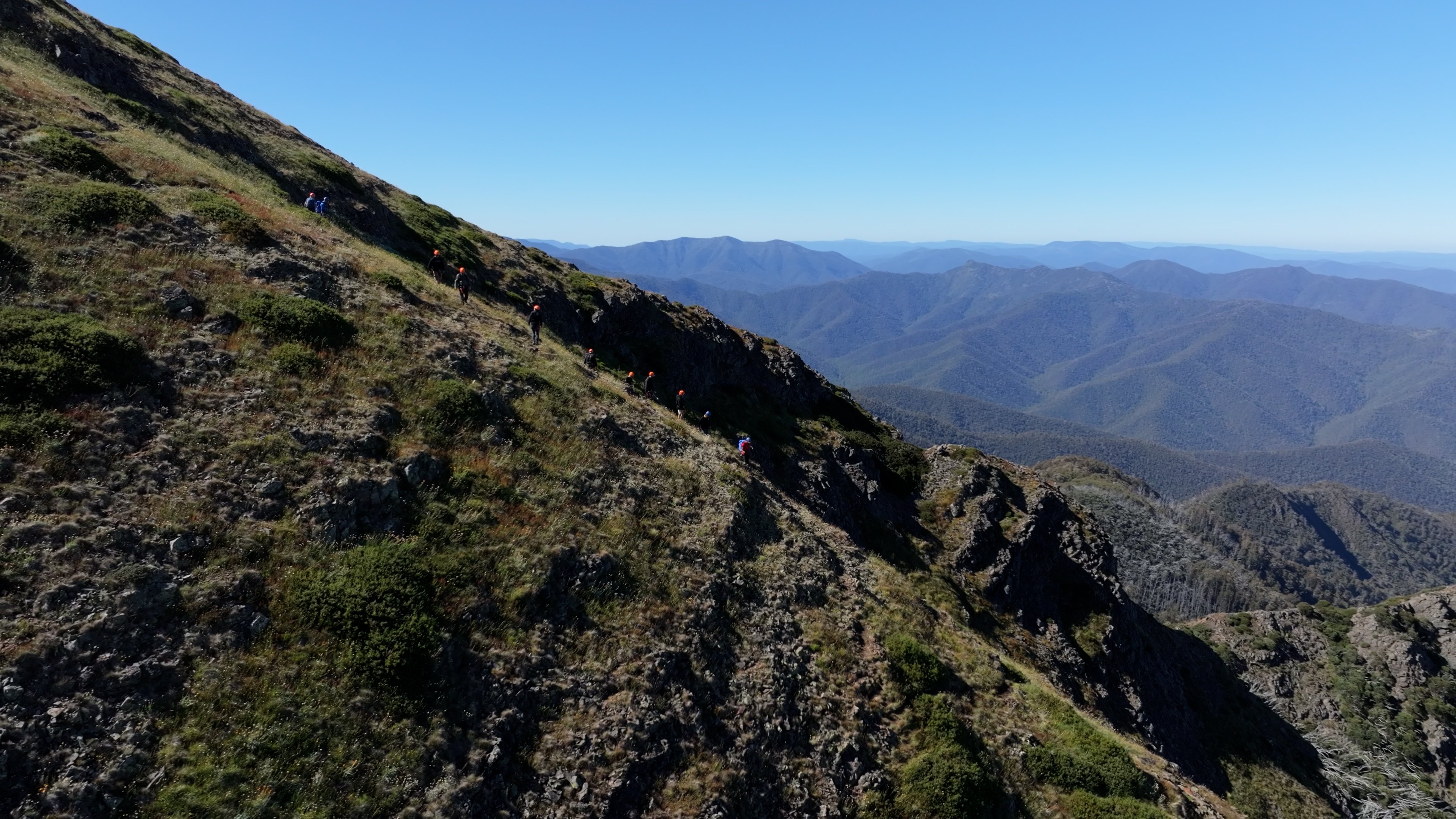 hiking to RockWire Mt Buller with views of the Australian alps